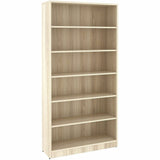 Lorell Sturdy 6-Shelf Bookcase, Modern Elm (LLR66343) Each
