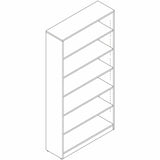 Lorell Sturdy 6-Shelf Bookcase, Modern Elm (LLR66343) Each