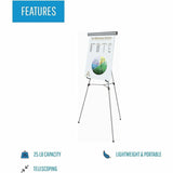 Lorell Presentation Easel, Silver (LLR43050) Each