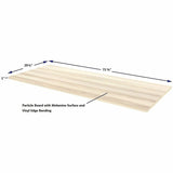 Lorell Multi-Purpose Tabletop, Laminated Rectangle Top, 30" w x 72" d x 1" Thickness, 1" h, Modern Elm (LLR66350) Each