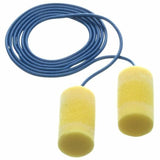 E-A-R Classic Earplugs, Yellow, Blue, Large, 33, Noise, Ear, Moisture Protection, Cord Closure, Stainless Steel, Foam, 200/Box (MMM3114101) Box of 200