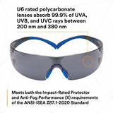 3M SecureFit Protective Eyewear, Gray Frame (MMMSF402SGAFBLU) Each