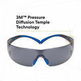 3M SecureFit Protective Eyewear, Gray Frame (MMMSF402SGAFBLU) Each