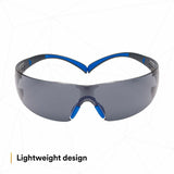 3M SecureFit Protective Eyewear, Gray Frame (MMMSF402SGAFBLU) Each
