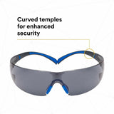 3M SecureFit Protective Eyewear, Gray Frame (MMMSF402SGAFBLU) Each