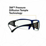 3M SecureFit Protective Eyewear, Blue, Gray, Clear Lens (MMMSF401XSGAFBL) Each