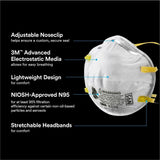 3M Safety Mask, White (MMM8210CT) Case of 8