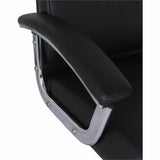 Lorell Vuelo Modern Mid-Back Bonded-Leather Office Chair, Black (LLR20028) Each