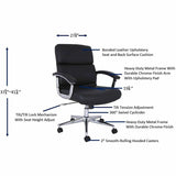 Lorell Vuelo Modern Mid-Back Bonded-Leather Office Chair, Black (LLR20028) Each