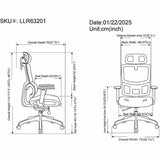 Lorell Ripley All-Mesh High-Back Chair with Articulating Lumbar Support, Gray (LLR63201) Each