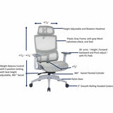 Lorell Ripley All-Mesh High-Back Chair with Articulating Lumbar Support, Gray (LLR63201) Each