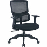 Lorell Ripley Mid Mesh-Back Chair with Articulating Lumbar Support, Black (LLR63204) Each