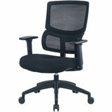 Lorell Ripley Mid Mesh-Back Chair with Articulating Lumbar Support, Black (LLR63204) Each
