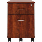Lorell 2-Drawer Mobile File Cabinet, Cherry (LLR16239) Each