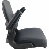 Lorell Big & Tall Flip Arm Chair, Black, Vinyl (LLR40221) Each