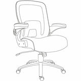 Lorell Big & Tall Flip Arm Chair, Black, Vinyl (LLR40221) Each