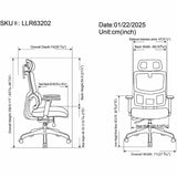 Lorell Ripley High Mesh-Back Chair with Articulating Lumbar Support, Black (LLR63202) Each