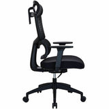 Lorell Ripley High Mesh-Back Chair with Articulating Lumbar Support, Black (LLR63202) Each