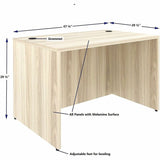 Lorell 66305 Essentials Retangular Desk Shell, Assembly Required, Modern Elm (LLR66305) Each