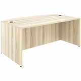 Lorell Essentials Bowfront Desk Shell, Bow Top, Assembly Required, Modern Elm (LLR66300) Each