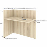 Lorell Essentials Reception Return, 1" Thickness Table Top, 41.5" Height x 42" Width x 24" Depth, Modern Elm (LLR66326) Each