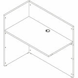 Lorell Essentials Reception Return, 1" Thickness Table Top, 41.5" Height x 42" Width x 24" Depth, Modern Elm (LLR66326) Each