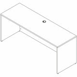 Lorell Essentials Credenza Shell, 1" Thickness Table Top, 29.5" Height x 70.9" Width x 23.6" Depth, Silver Brush, Modern Elm (LLR66311) Each