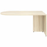 Lorell Essentials Peninsula Desk Box 1 of 2, 1" Thickness Table Top, 29.5" Height x 66" Width x 30" Depth, Modern Elm (LLR66314) Each