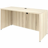 Lorell Essentials Credenza Shell, 1" Thickness Table Top, 29.5" Height x 60" Width x 24" Depth, Silver Brush, Modern Elm (LLR66313) Each