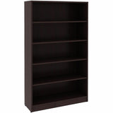 Lorell Essentials Espresso Laminate Bookcase, 36" Width x 12" Depth x 60" Height, Espresso (LLR18250) Each