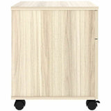 Lorell Essentials 2-Drawer Mobile Pedestal, 22.9" Height x 15.7" Width x 19.9" Depth, Modern Elm (LLR66327) Each