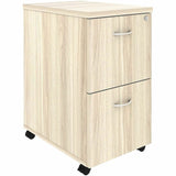 Lorell Essentials 2-Drawer Mobile Pedestal, 28.3" Height x 16" Width x 22" Depth, Modern Elm (LLR66329) Each