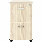 Lorell Essentials 2-Drawer Mobile Pedestal, 28.3" Height x 16" Width x 22" Depth, Modern Elm (LLR66329) Each