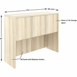 Lorell Essentials 3-Door Stack-On Hutch, 36" Height x 48" Width x 15" Depth, Modern Elm (LLR66319) Each