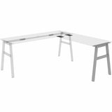 Lorell 16291 Adjustable Table Leg Bases & Returns, Silver (LLR16291) Each