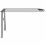 Lorell 16291 Adjustable Table Leg Bases & Returns, Silver (LLR16291) Each