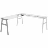 Lorell 16291 Adjustable Table Leg Bases & Returns, Silver (LLR16291) Each