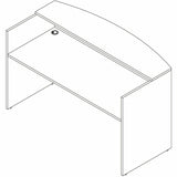 Lorell Essentials Front Reception Desk, 1" Thickness Table Top, 42.5" Height x 72" Width x 36" Depth (LLR66325) Each