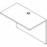 Lorell Essentials Rectangular Bridge, 1" Thickness Table Top, 29.5" Height x 42" Width x 24" Depth, Modern Elm (LLR66324) Each