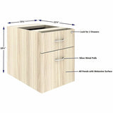 Lorell Essentials Fixed Hanging File Pedestal, 21" Height x 16" Width x 22" Depth, Modern Elm (LLR66330) Each