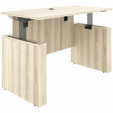 Lorell Essentials 60" Sit-to-Stand Desk Shell, 1" Thickness Table Top, 49" Height x 60" Width x 29" Depth, Modern Elm (LLR66308) Each