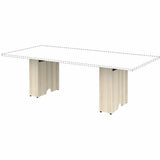 Lorell Essentials Modular Conference Table Base, 28.5" Height x 23.6" Width x 7.9" Depth, Modern Elm (LLR16305) Each