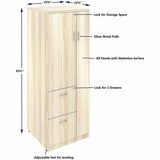 Lorell Essentials Tall Storage Cabinet, 23.6" Width x 65.6" Depth x 23.6" Height, 2 x Shelf(ves), 2 x Drawer(s), Modern Elm (LLR66338) Each