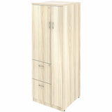 Lorell Essentials Tall Storage Cabinet, 23.6" Width x 65.6" Depth x 23.6" Height, 2 x Shelf(ves), 2 x Drawer(s), Modern Elm (LLR66338) Each