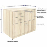 Lorell Essentials Versatile 4-Drawer Lateral File, Modern Elm (LLR66337) Each