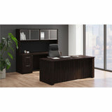 Lorell Essentials 60" Sit-to-Stand Desk Shell, 49" Height x 60" Width x 29" Depth, 1" Thickness Top, Espresso (LLR69641) Each