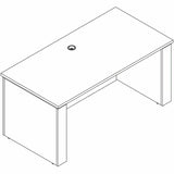 Lorell Essentials 60" Sit-to-Stand Desk Shell, 49" Height x 60" Width x 29" Depth, 1" Thickness Top, Espresso (LLR69641) Each