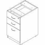 Lorell Essentials 3-Drawer Fixed Pedestal File Cabinet, Modern Elm (LLR66331) Each