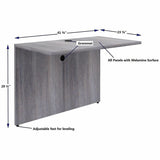 Lorell Weathered Charcoal Laminate Desking, 29.5" Height x 42" Width x 24" Depth (LLR69529) Each