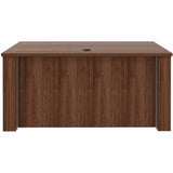 Lorell Essentials 60" Sit-to-Stand Desk Shell, 49" Height x 60" Width x 29" Depth, 1" Thickness Top, Walnut (LLR69640) Each